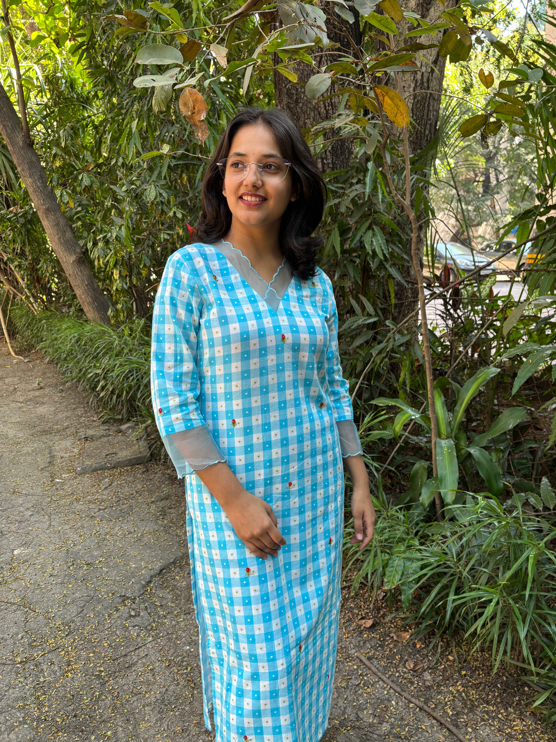 Checked Print cord set