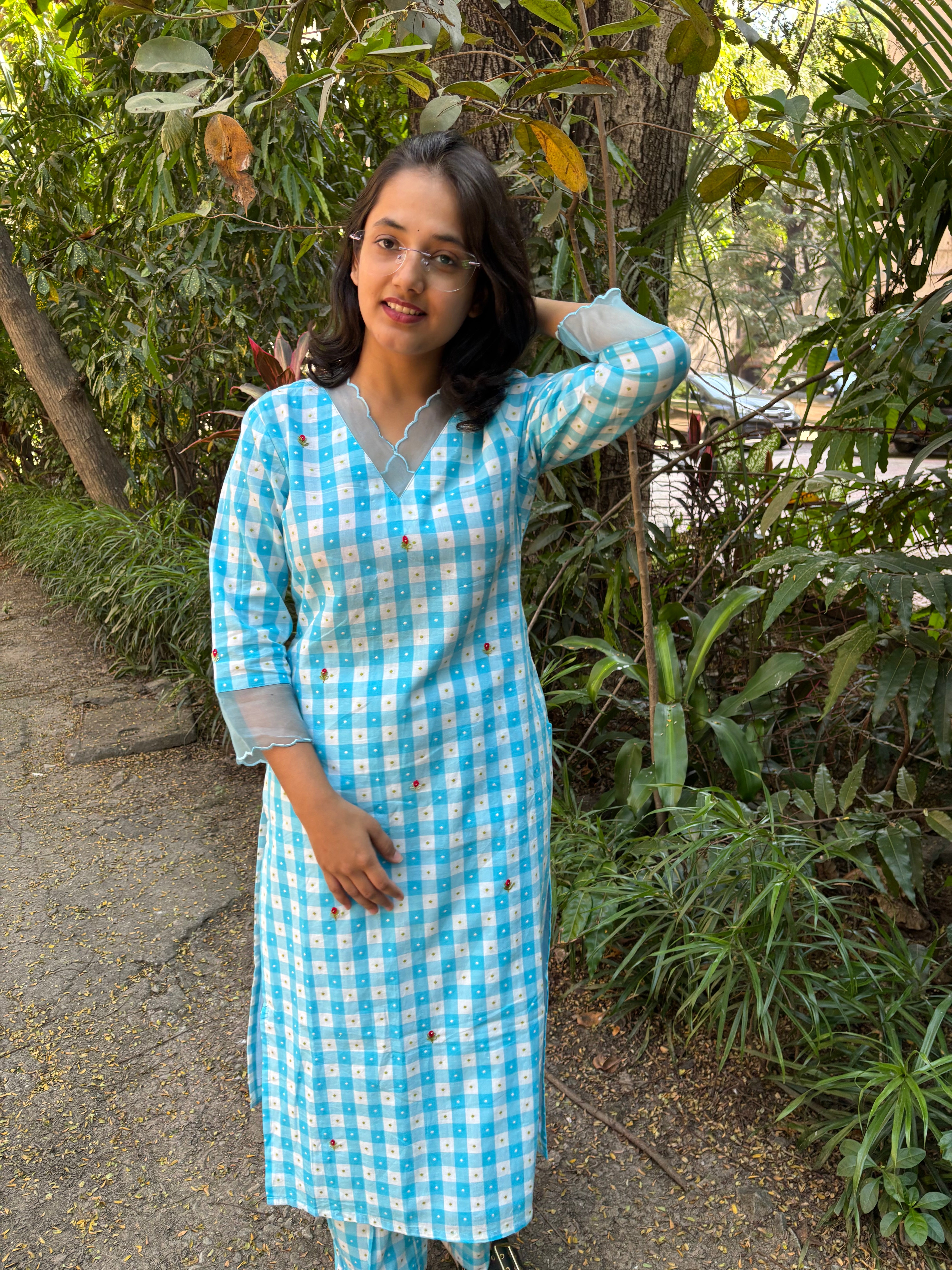 Checked Print cord set