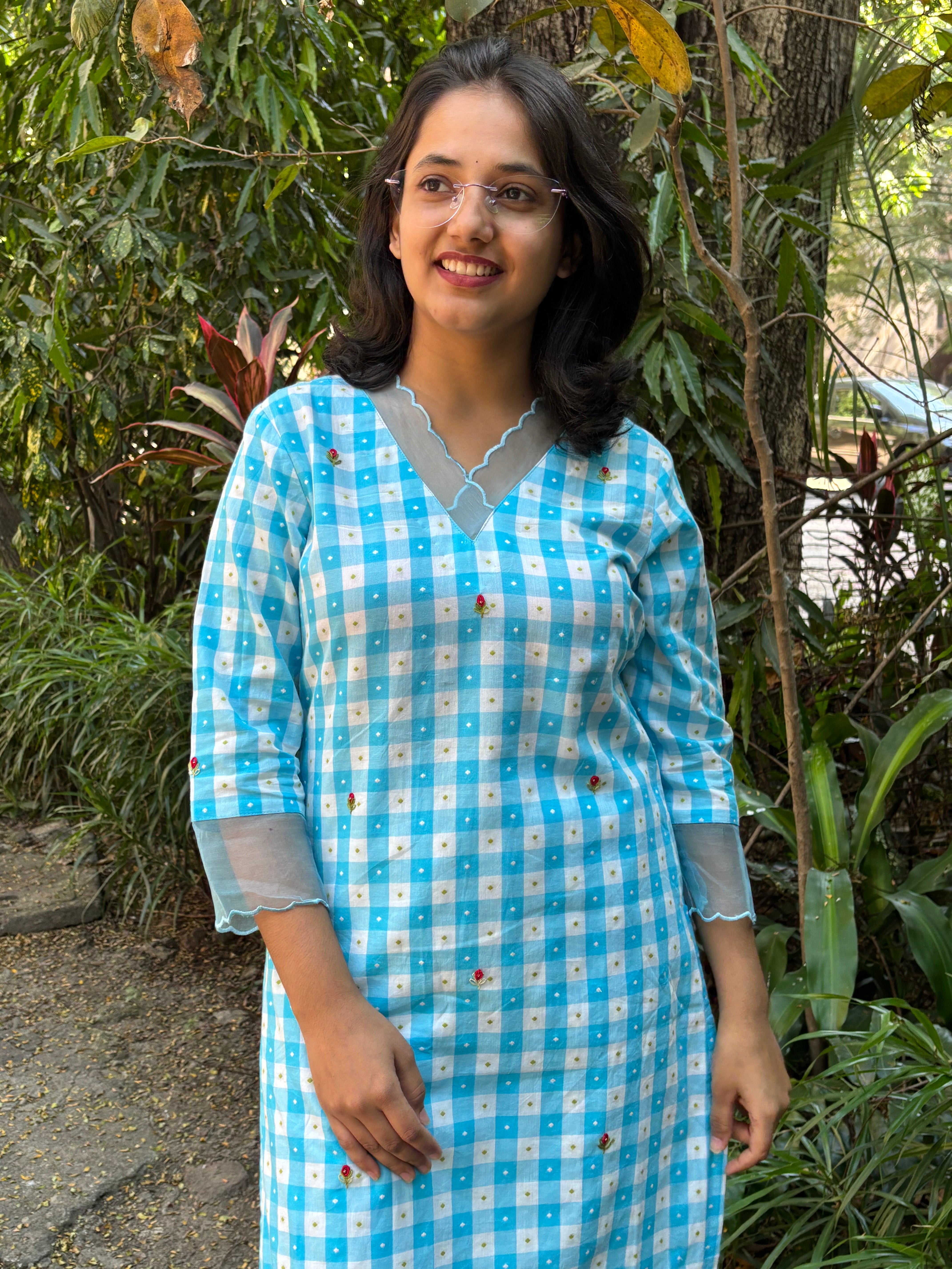 Checked Print cord set