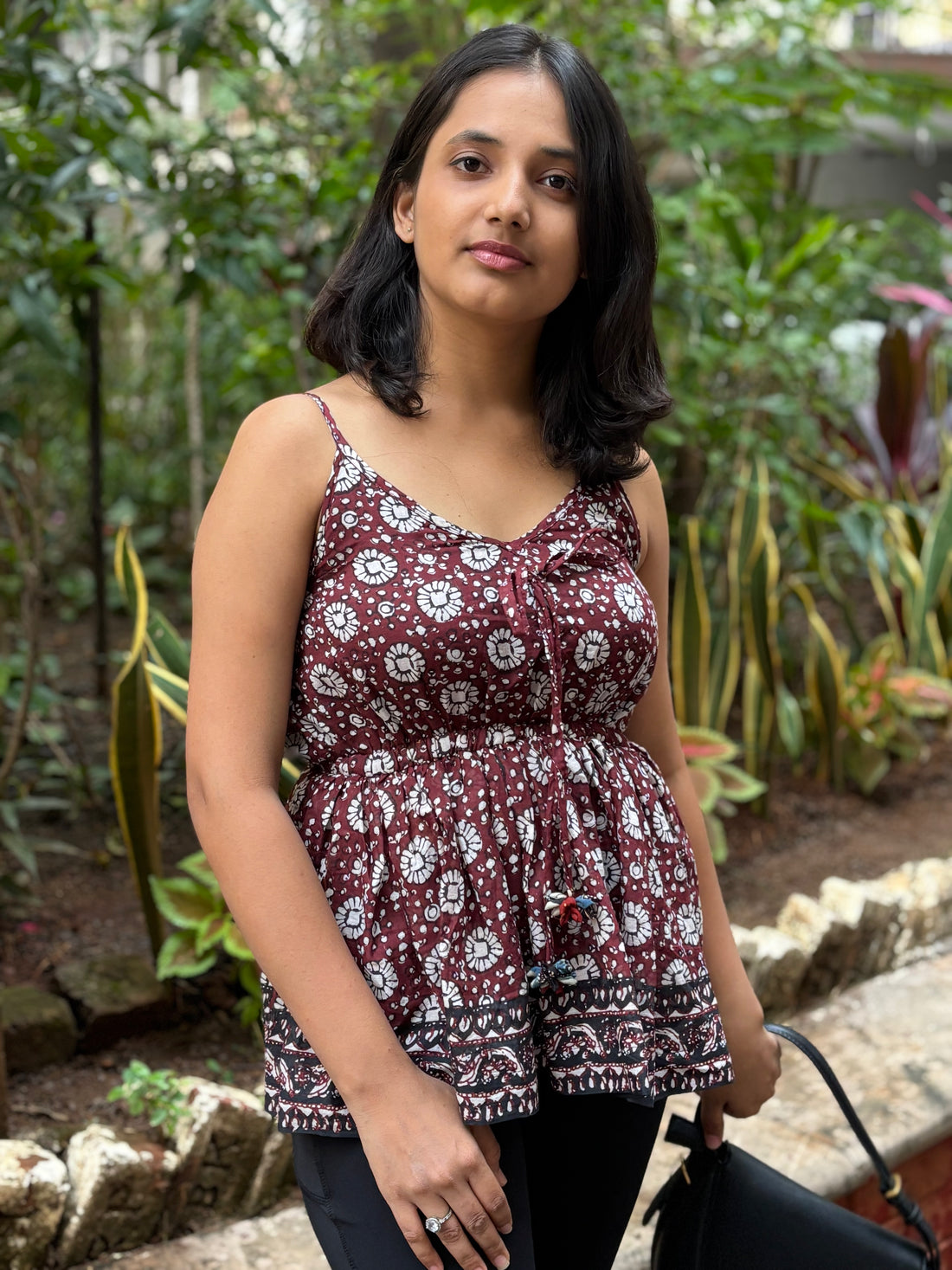 Noor Jaipur Mulmul Gathered Top