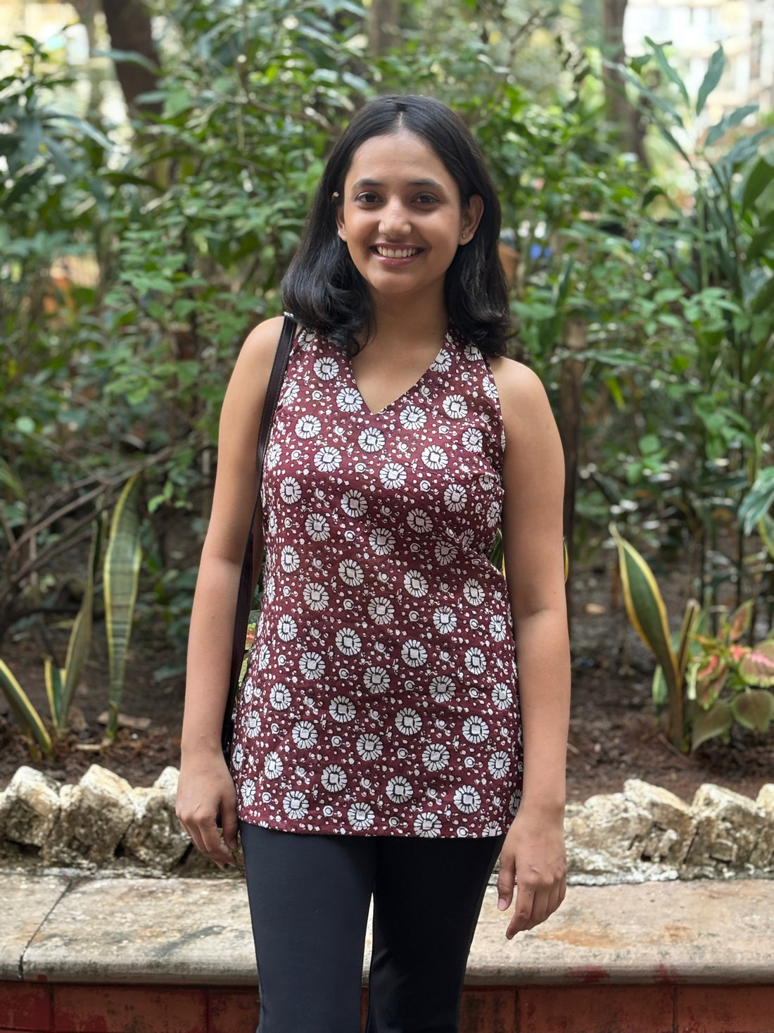 Ruhani Ajrakh Halter Neck Mulmul Top