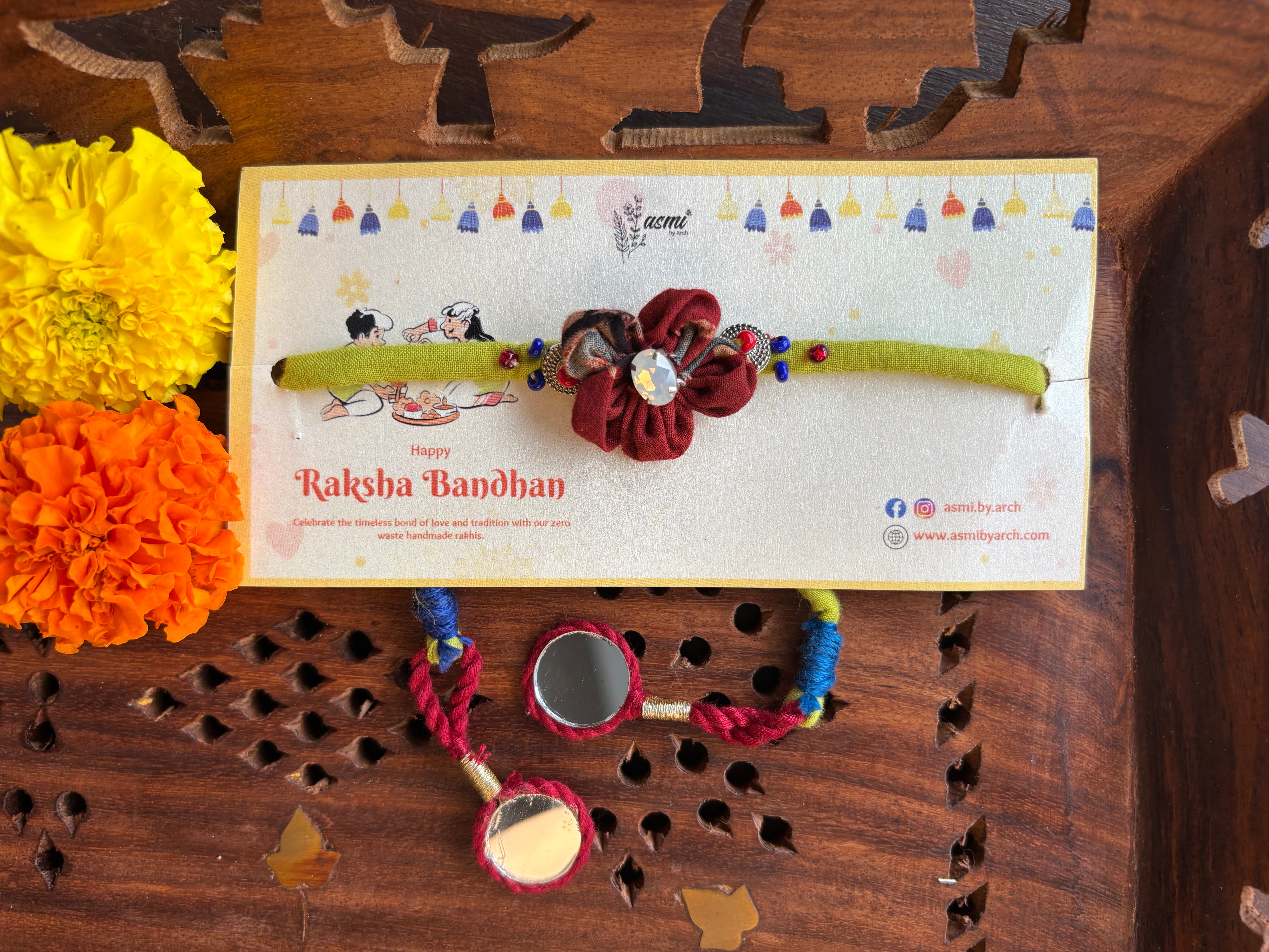 Ajrakh Phool Rakhi