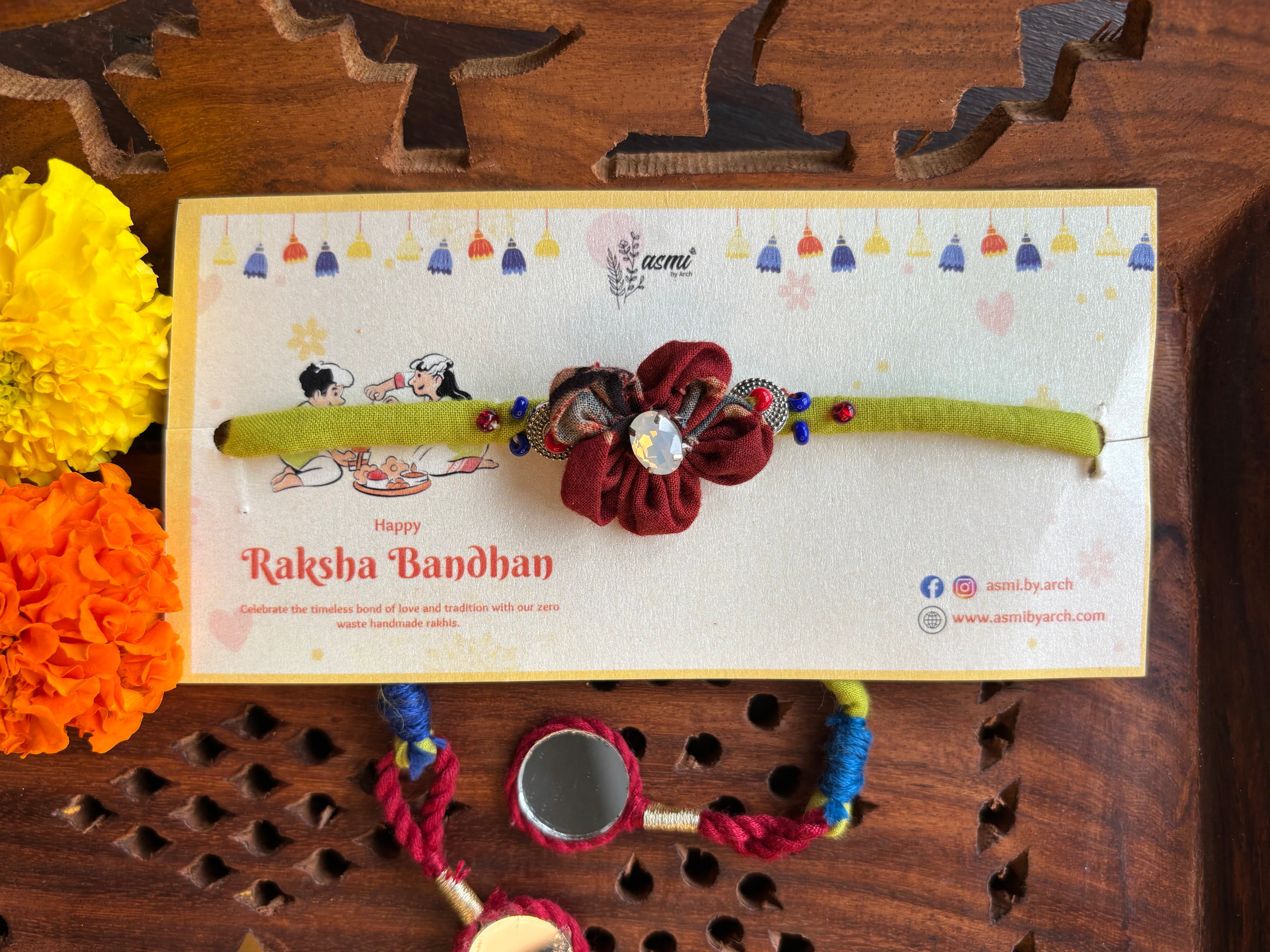 Ajrakh Phool Rakhi