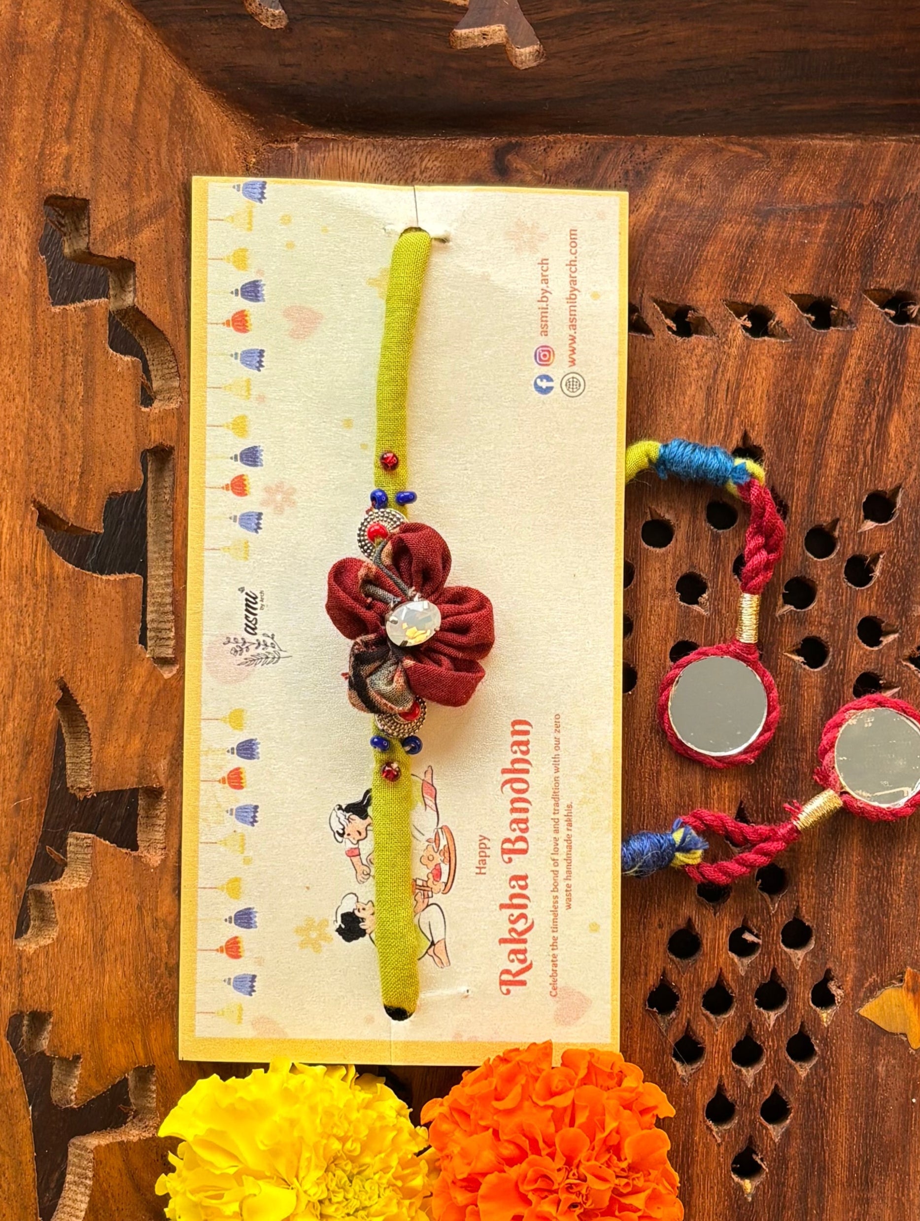 Ajrakh Phool Rakhi