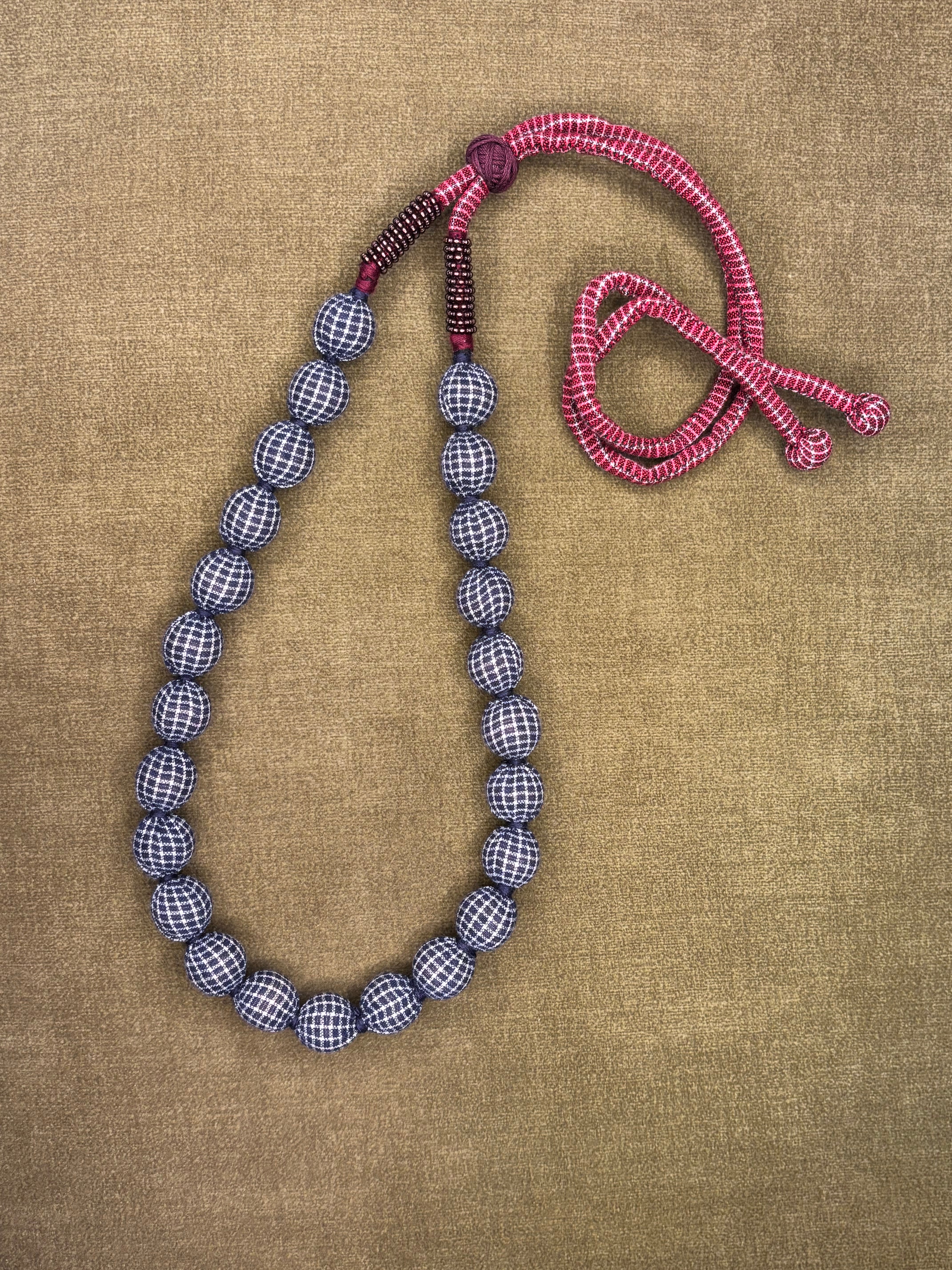 Kunbi Classic Blue Bead Necklace
