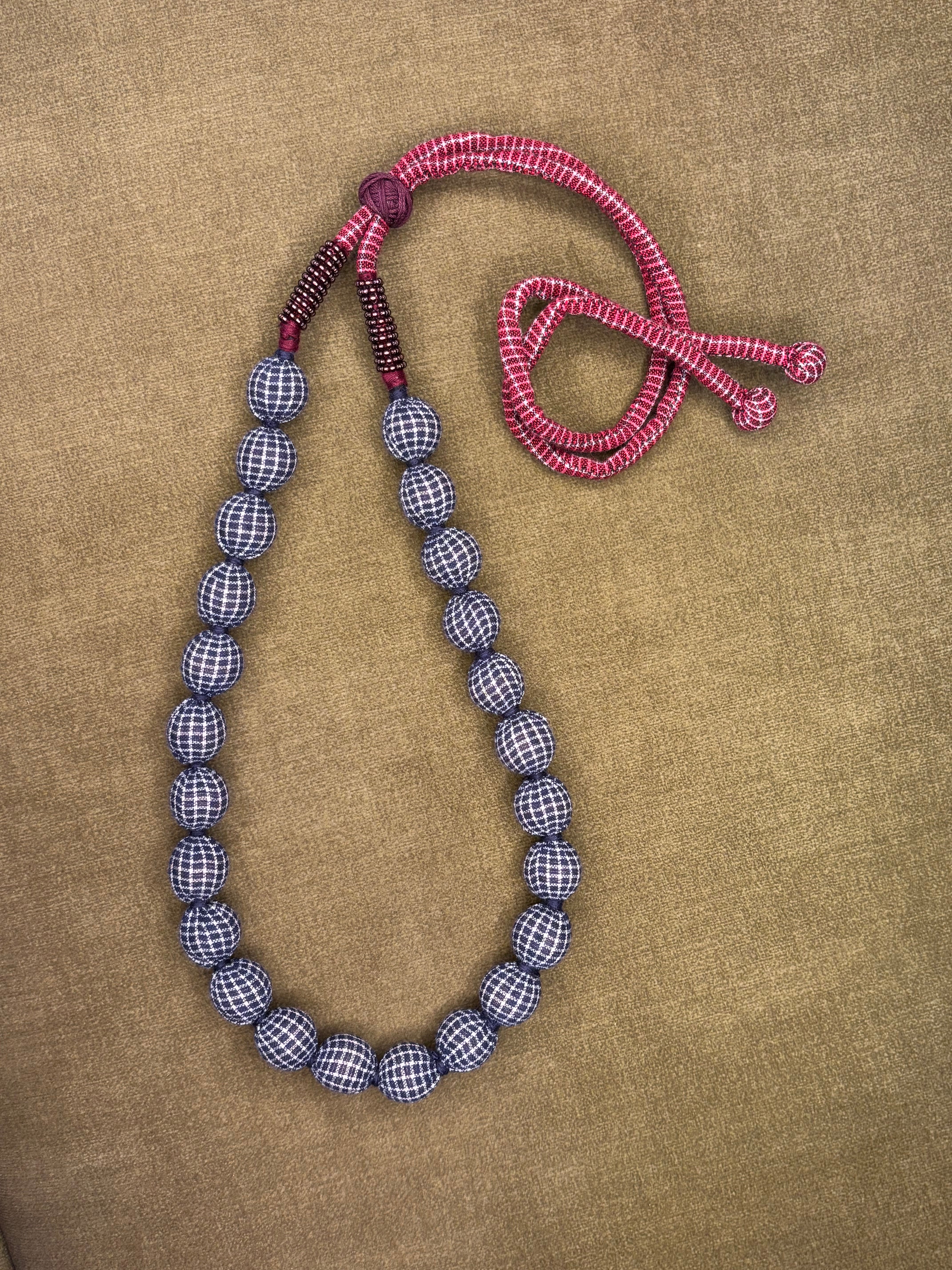 Kunbi Classic Blue Bead Necklace