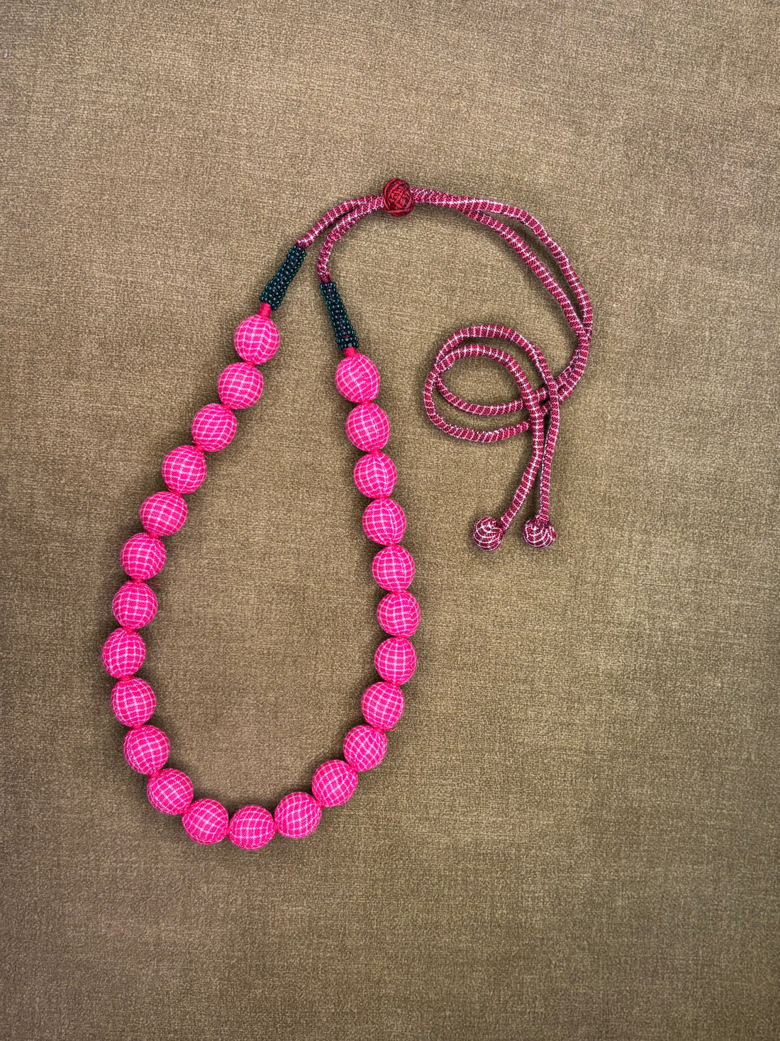 Pink Bead Layered Necklace
