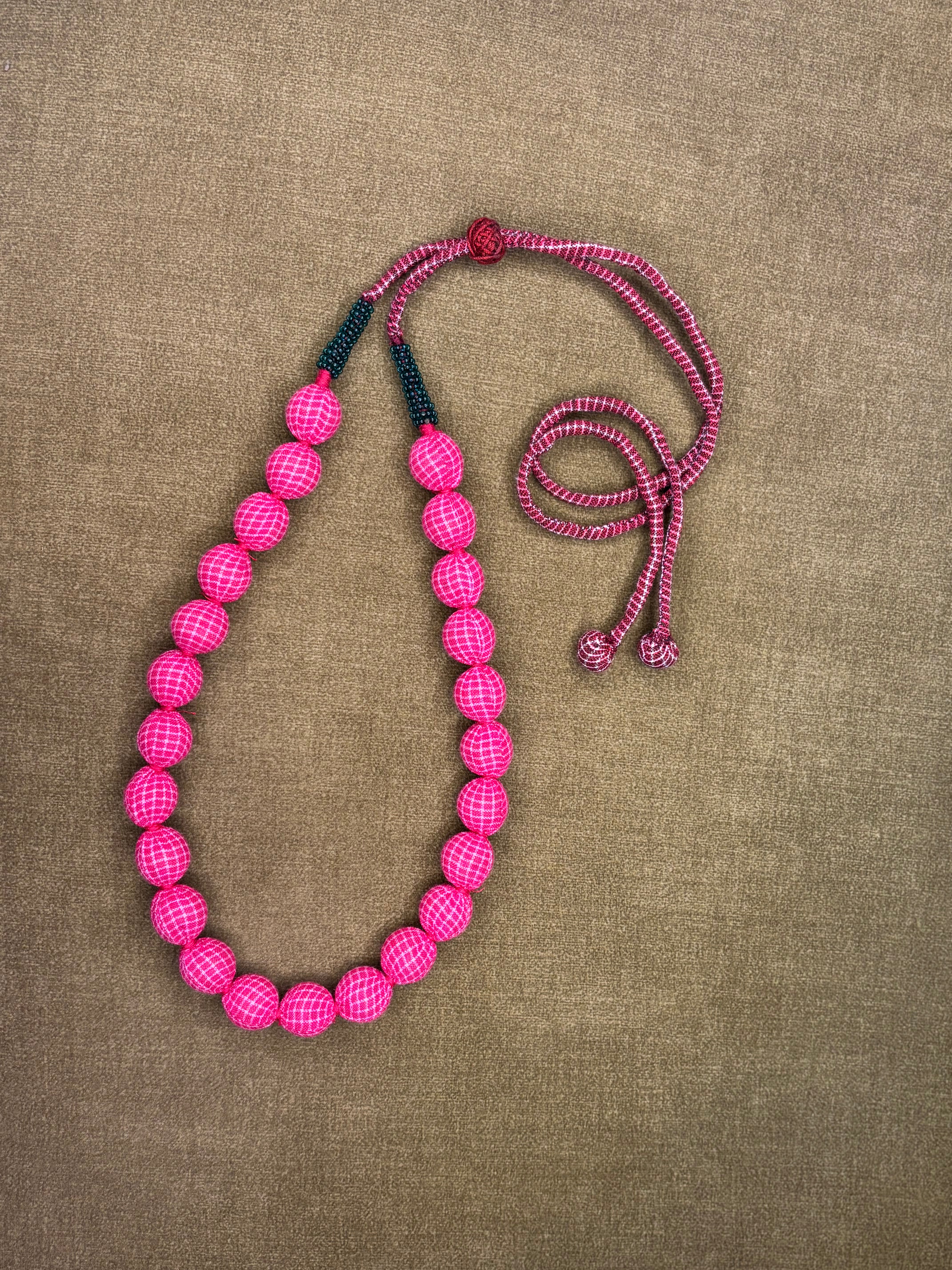 Pink Bead Layered Necklace