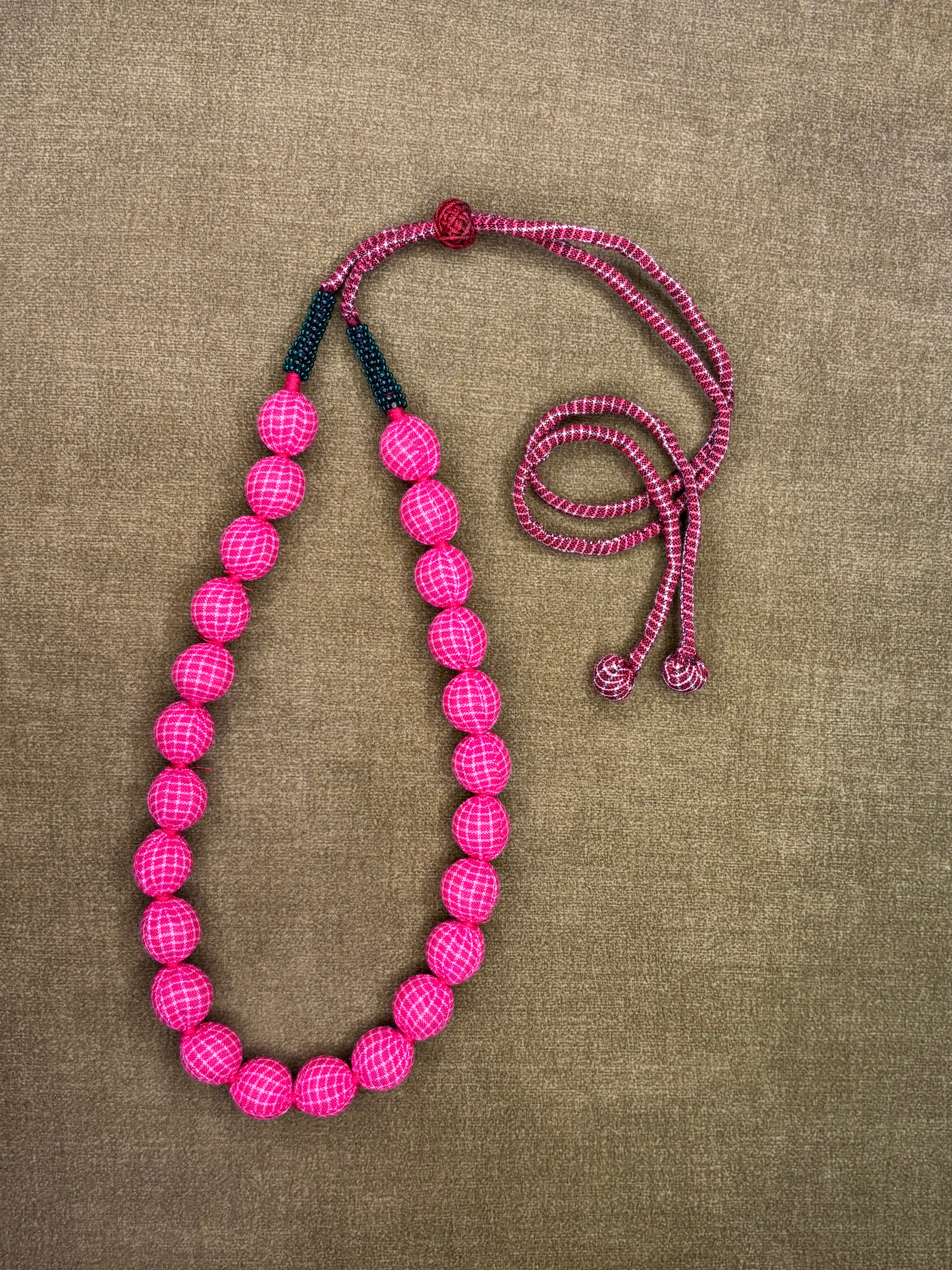 Pink Bead Layered Necklace