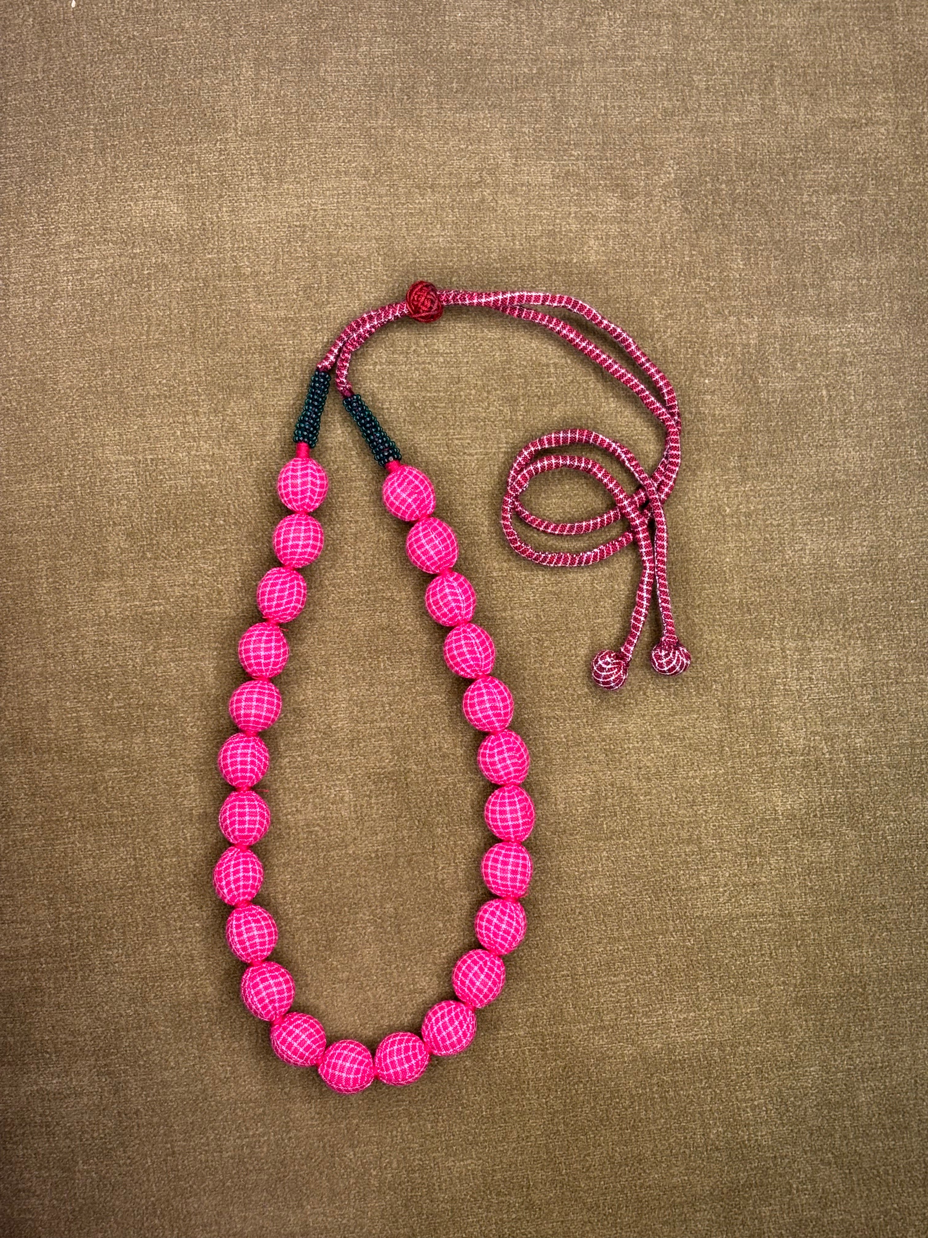 Pink Bead Layered Necklace