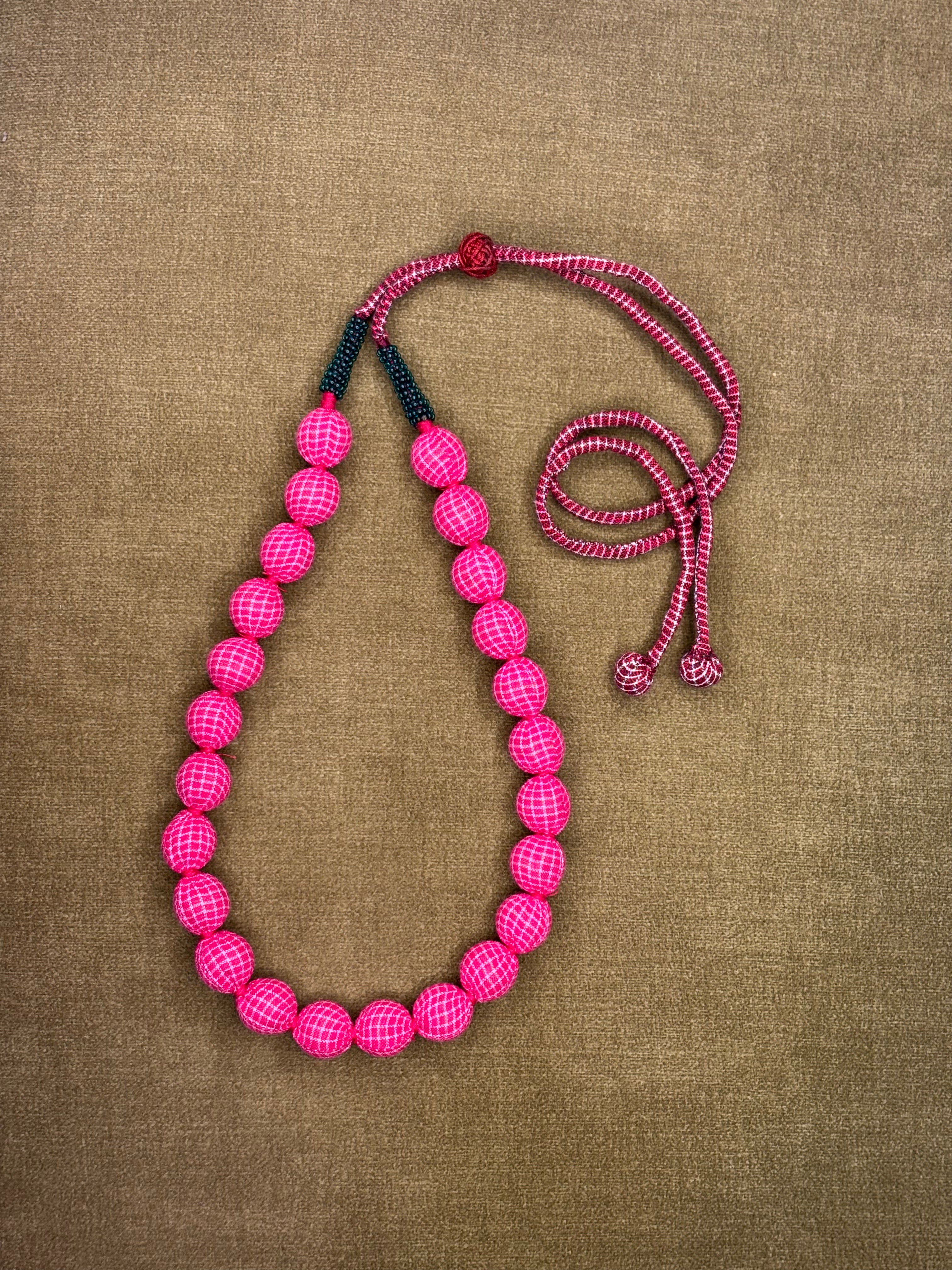 Pink Bead Layered Necklace