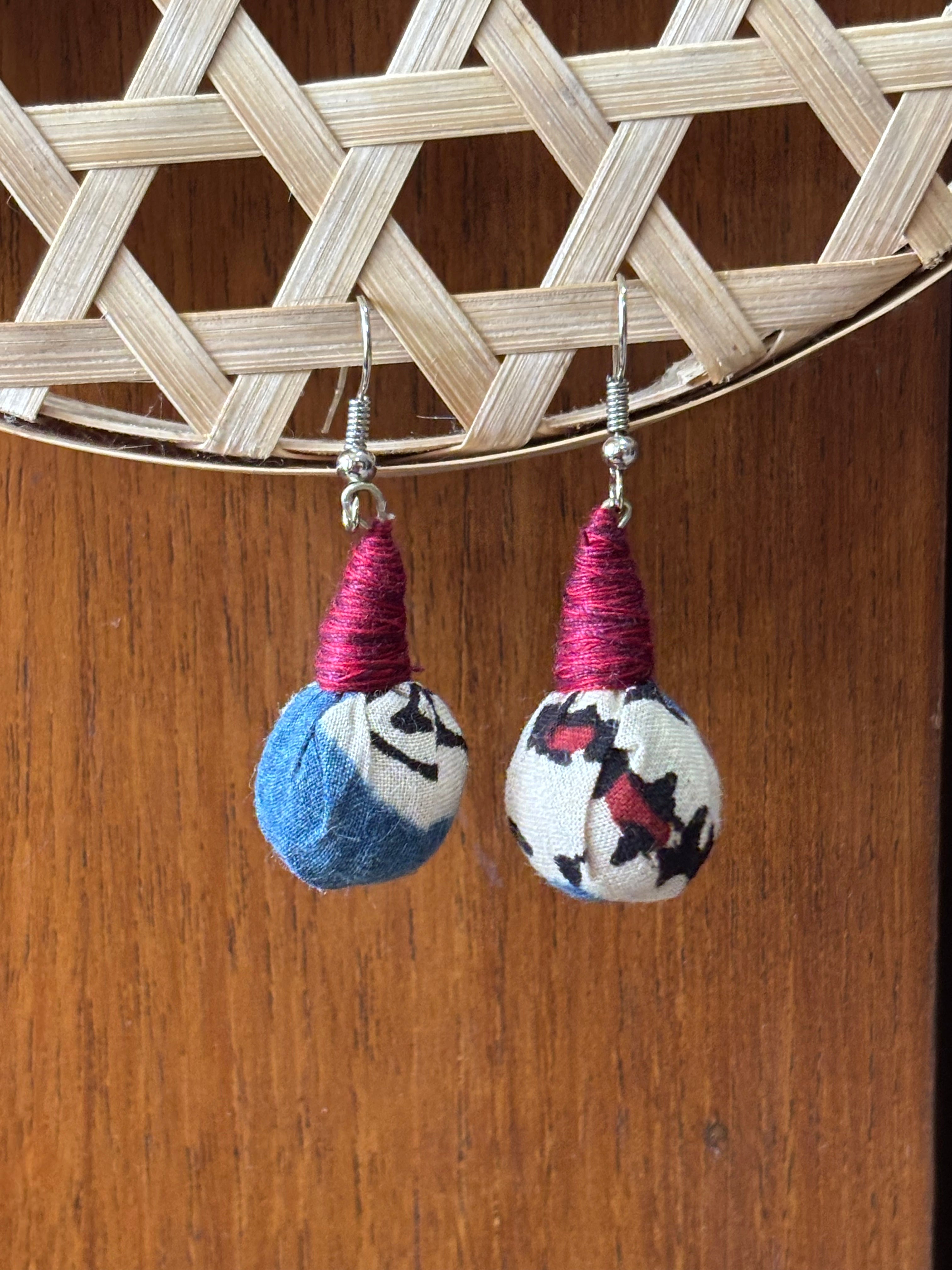 Ajrakh Drop Earrings