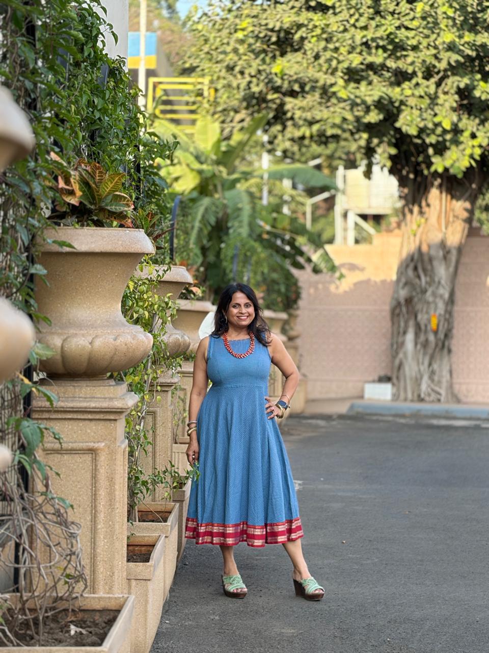 Handloom Flare dress
