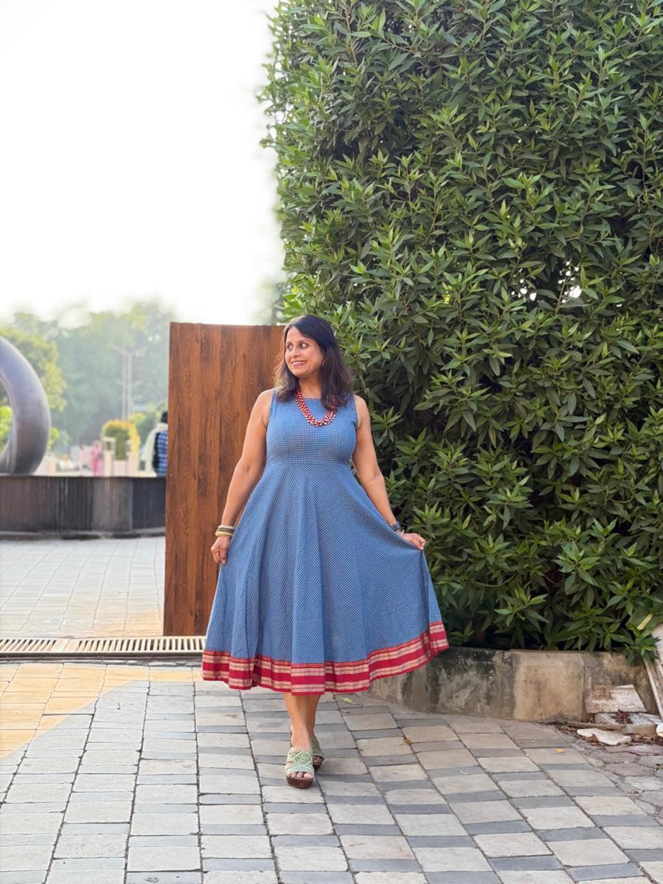 Handloom Flare dress